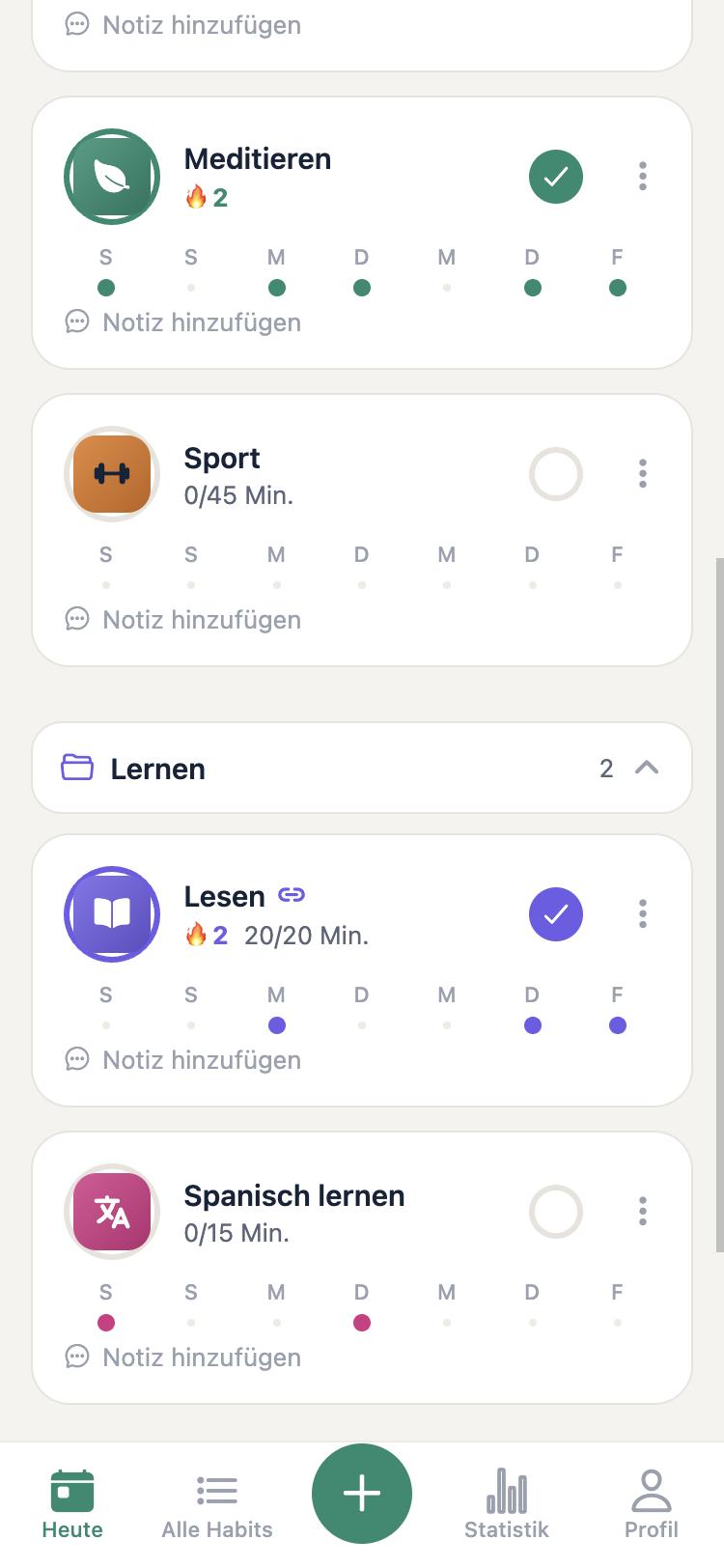Kategorien als Ordner