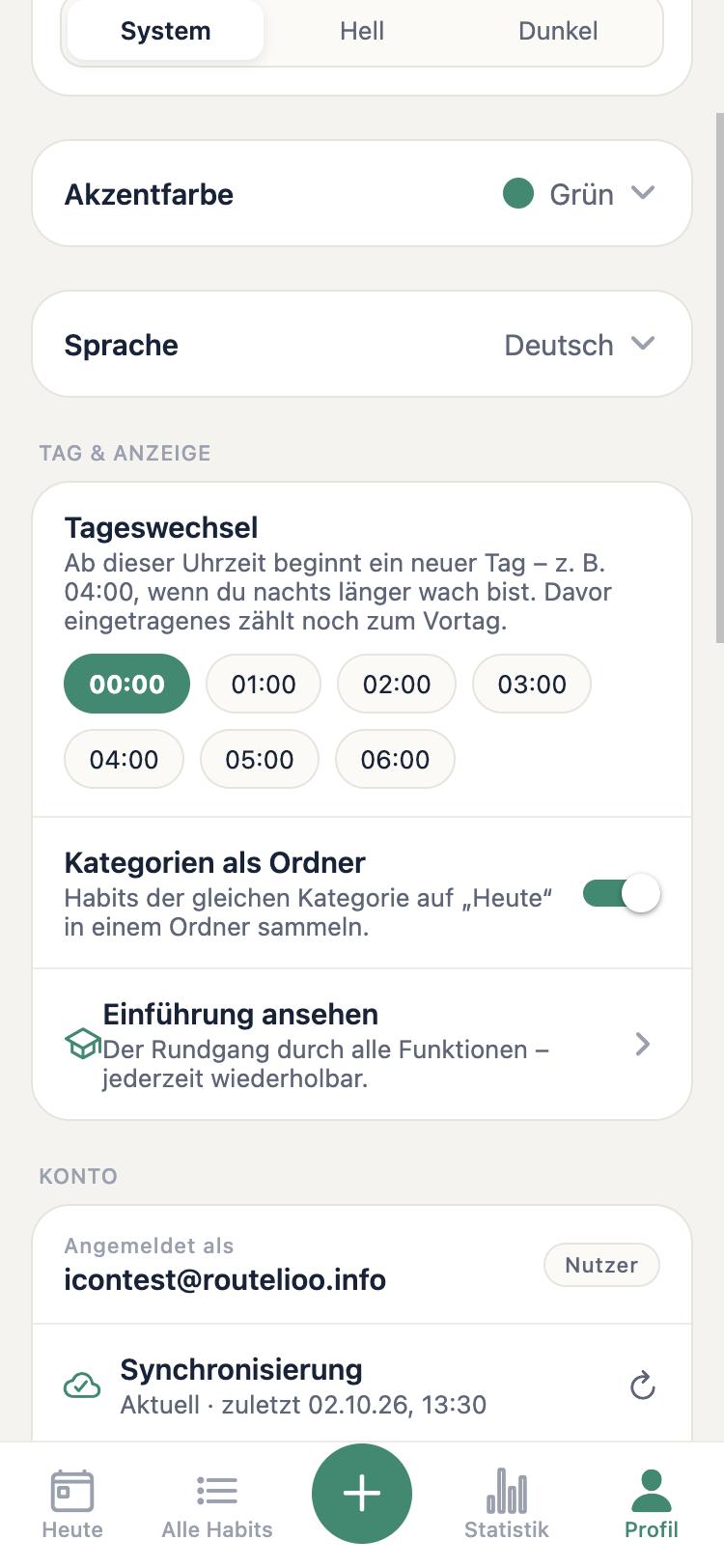 Einstellungen